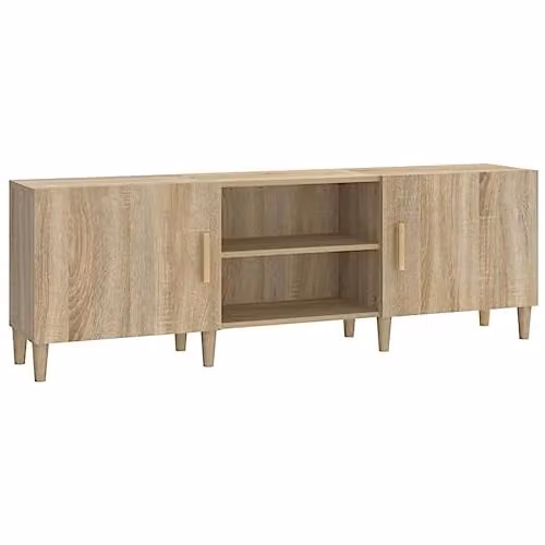 vidaXL Classic Oak TV Cabinet in Brown and Beige, W/D/H: 150 x 30 x 50 cm