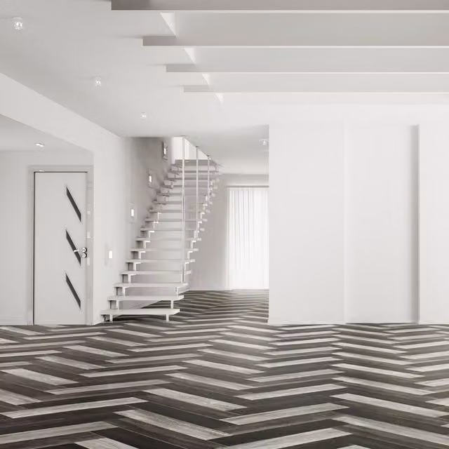 Vinyl Flooring UK Grey Wood Effect Foam Backed Vinyl Flooring, W: 200 cm, D: 400 cm