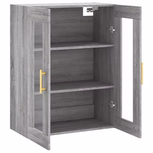 vidaXL Wall Mounted Cabinet in Grey Sonoma, W/D/H: 69.5 x 34 x 90 cm – 3