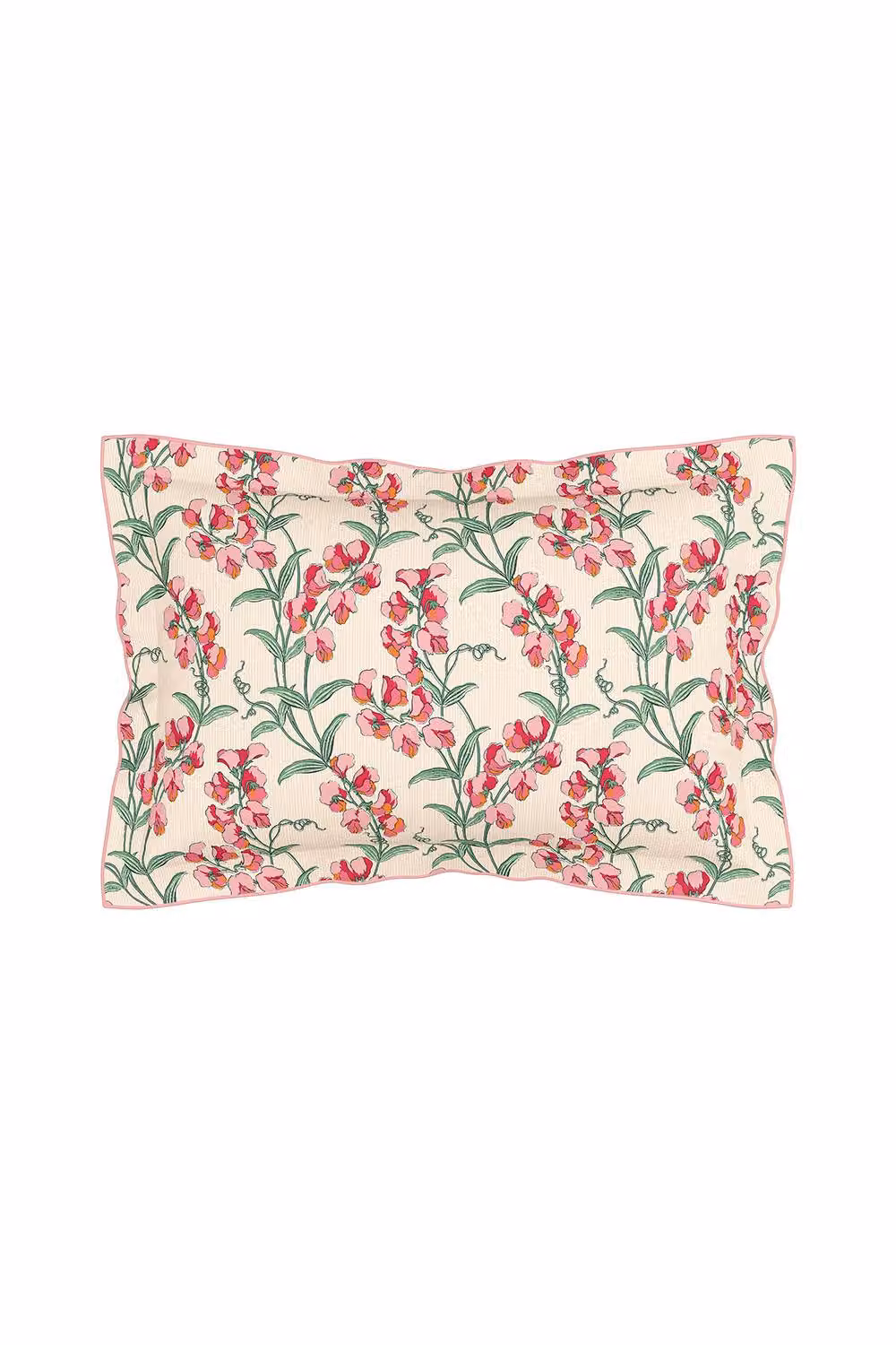 V&A Sweet Tendrils Cotton Floral Duvet Cover and Pillowcase Set, Green and Pink, W: 140 cm, H: 200 cm – 2