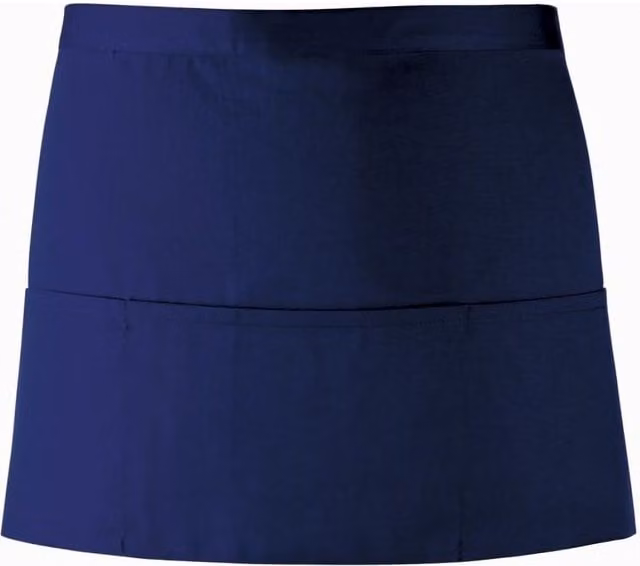 Premier Women's 3 Pocket Poly-Cotton Workwear Apron in Blue
