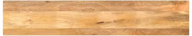 Berkfield Home Rectangular Solid Mango Wood Table Top in Brown, W: 180 cm, D: 20 cm, H: 3.8 cm