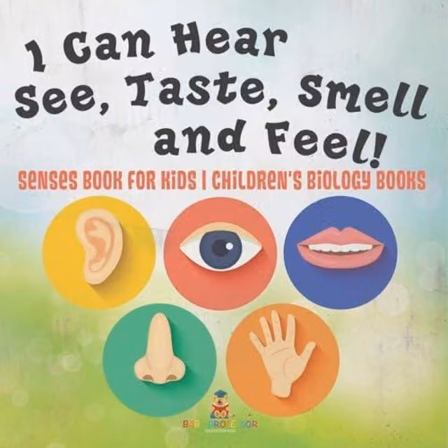 Baby Professor I Can Hear, See, Taste, Smell & Feel Senses Book for Kids, White and Multicolour
