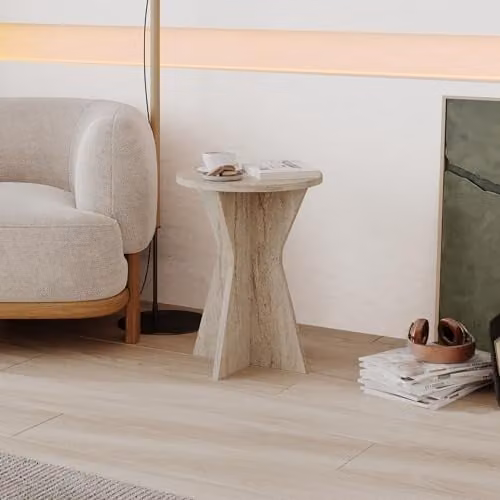 HOCUS PICUS Round Side Table in Light Oak