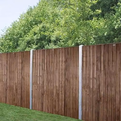 Forest Garden Brown Impregnated Wood Closeboard Fence Panels, Pack of 3, W: 182.88 cm, H: 167.64 cm – 2
