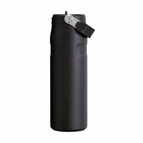 Stanley IceFlow Flip Straw Sports Water Bottle, 0.7 l, Black