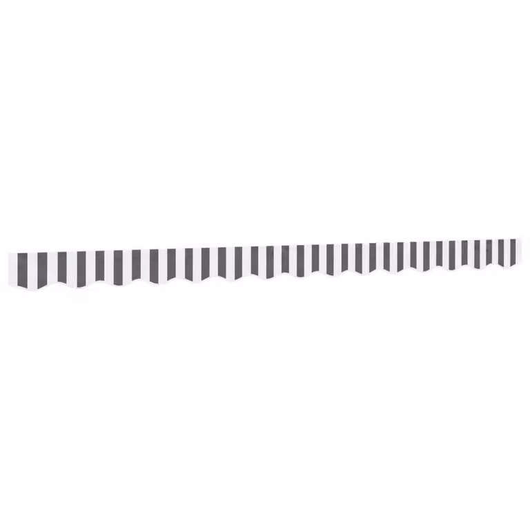 Berkfield Home Replacement Awning Valance Fabric in Anthracite and White Stripe, 3.5 m