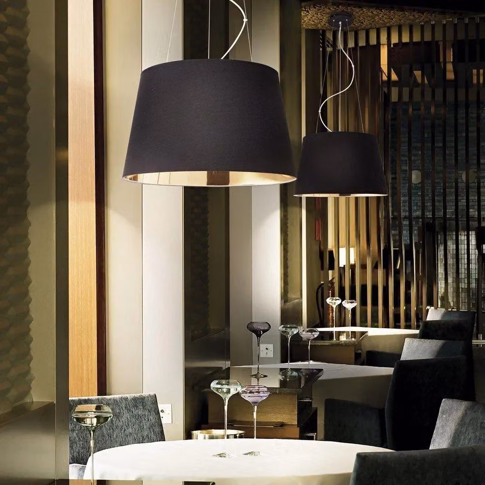 Netlighting Nordik 6 Light Dome Ceiling Pendant Light in Black and Gold/Brass, Height Adjustable – 2