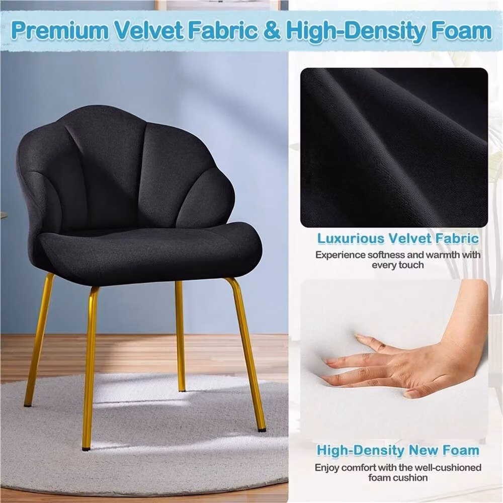 SPETLEK Velvet Accent Chair in Black – 4