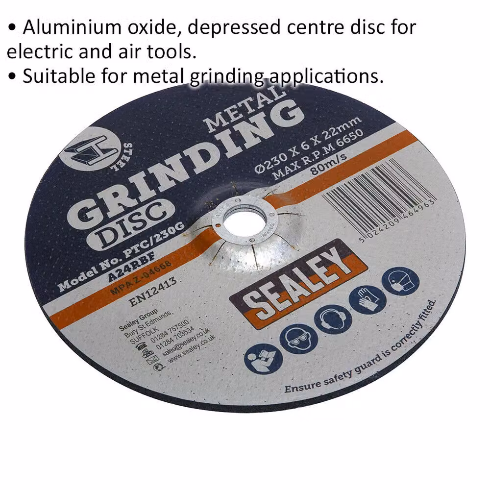 Loops Aluminium Oxide DPC Metal Grinding Disc, Multicolour, Diameter: 230 mm, Thickness: 6 mm, Bore: 22 mm – 2