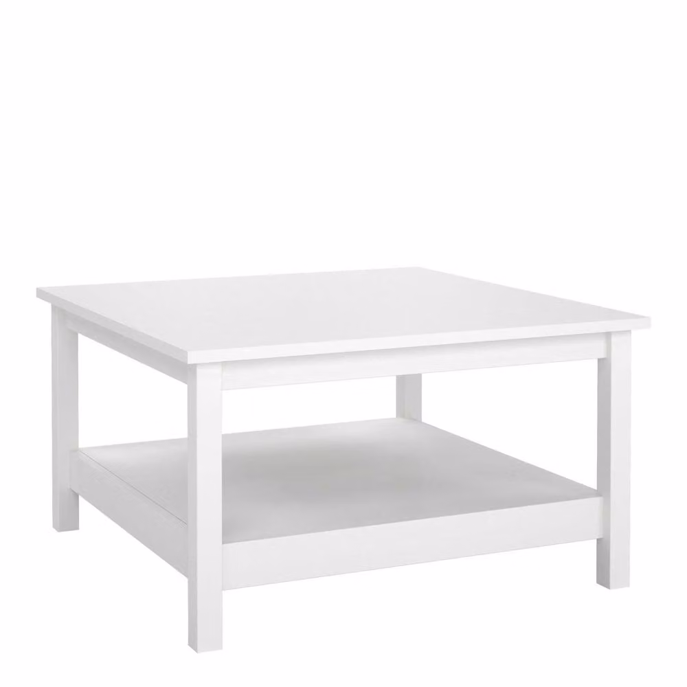 Wyld Haus Wildberry Modern Square Wooden Coffee Table in Matt White – 2