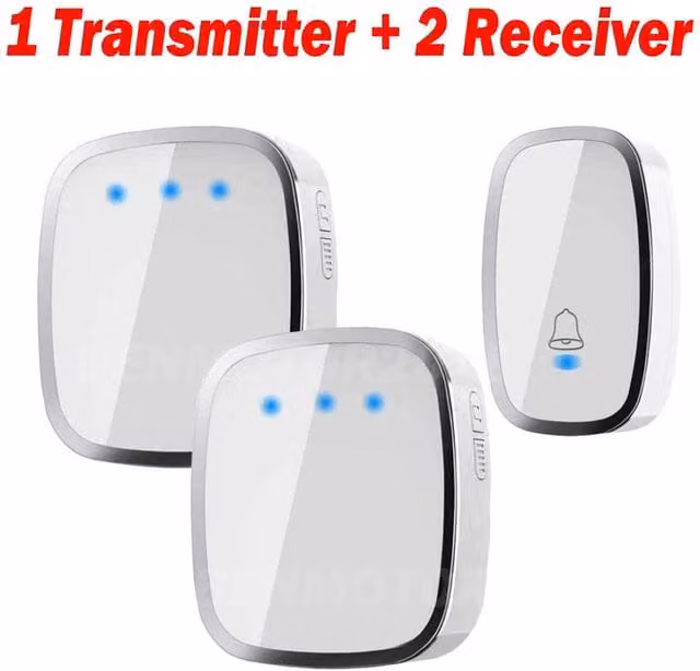 PAWNORA Wireless Doorbell in Silver