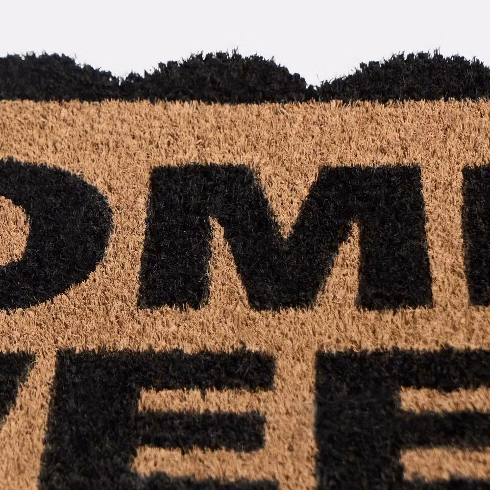 OHS Scallop Edge Slogan Coir Doormat, Black and Brown, W/D/H: 60 x 40 x 1 cm – 5