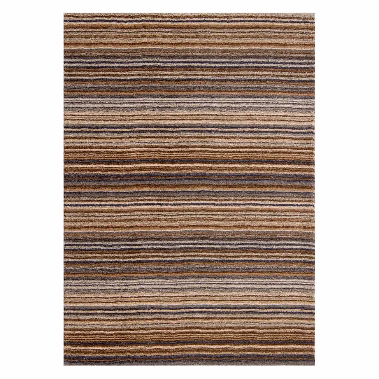 The Rug Shop UK Brown Handmade Modern Striped Area Rug W: 160 cm, L: 230 cm – 2