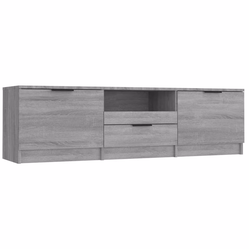 Berkfield Home Grey Sonoma TV Cabinet in Engineered Wood, W/D/H: 140 x 35 x 40 cm – 2