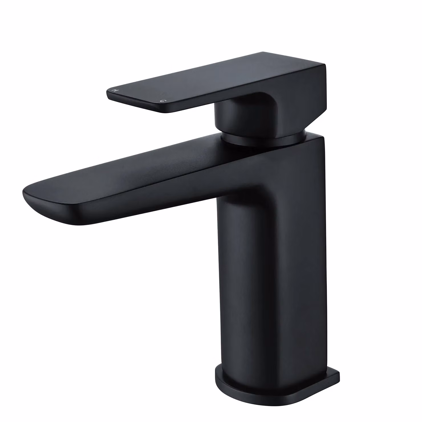 Nes Home Finn Single Lever Basin Mono Mixer Tap with Pop Up Waste in Matt Black – 3