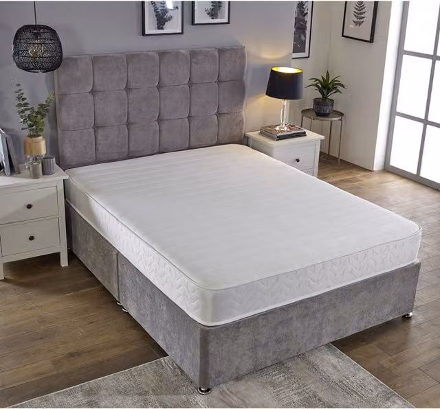 eXtreme Comfort Ltd Budget Memory Sprung Hybrid Mattress in White, Small Double, W/D/H: 120 x 200 cm