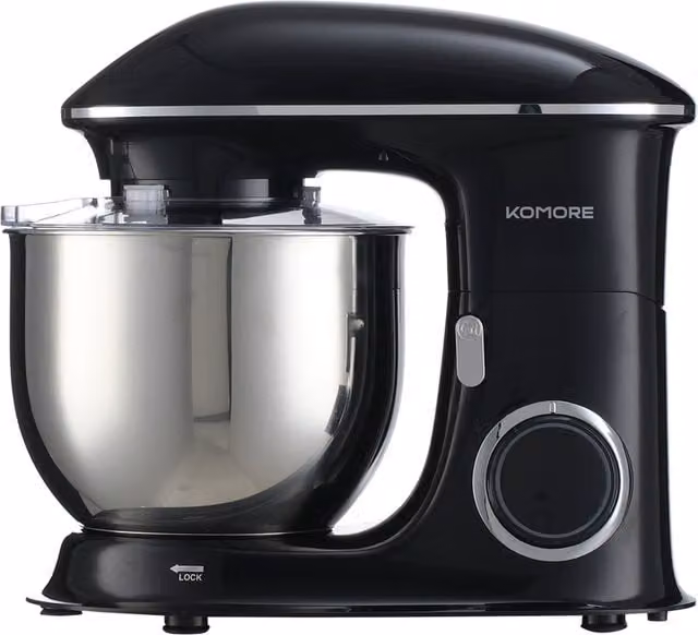 Living Star Stainless Steel Household Stand Mixer, Black