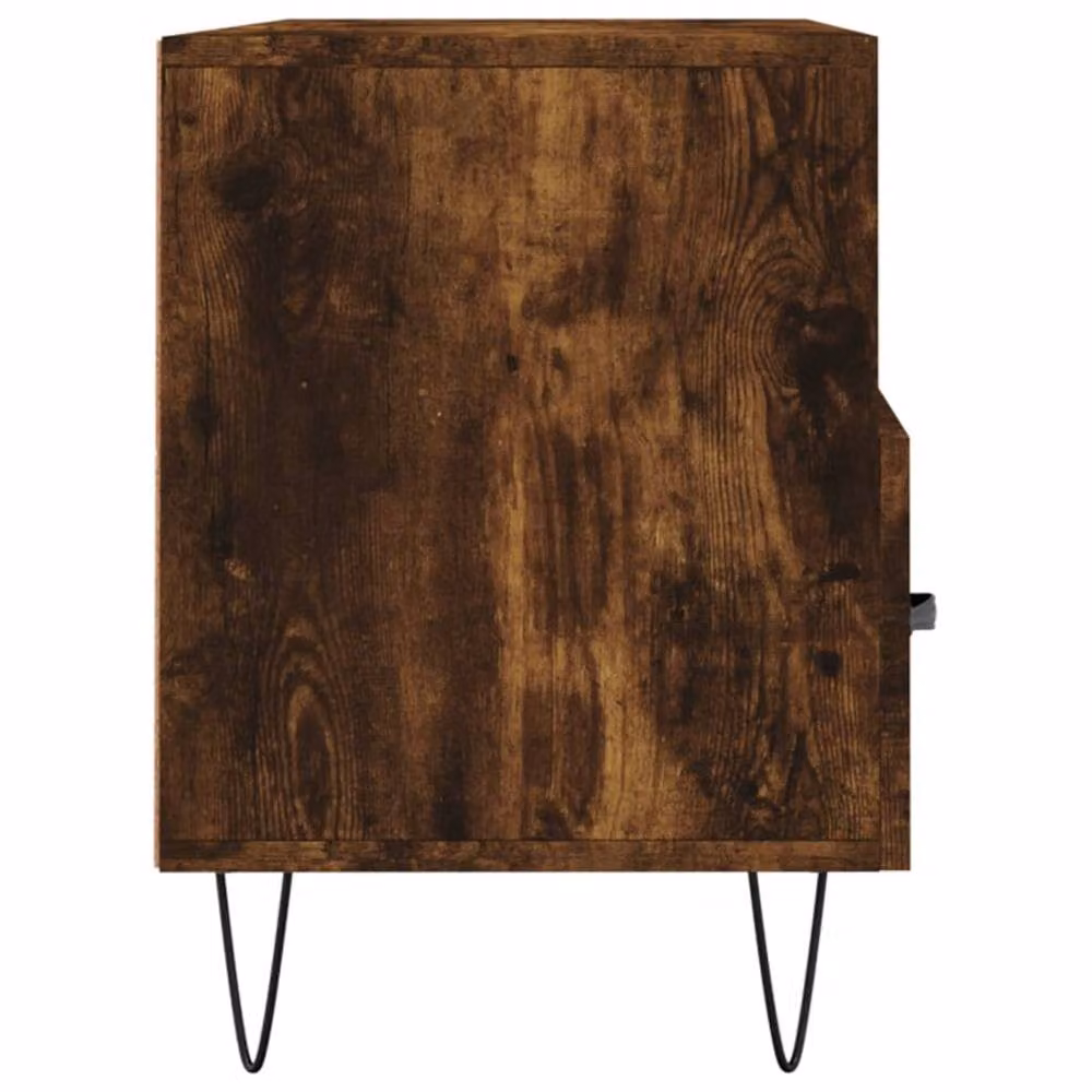 Berkfield Home Smoked Oak TV Cabinet in Brown, W/D/H: 102 x 36 x 50 cm – 4