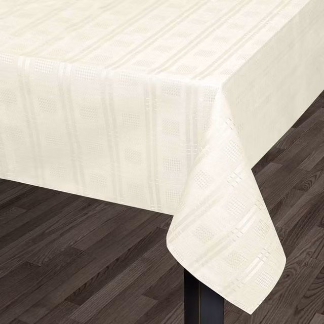 Kitchen Trends Hampton Jacquard Tablecloth in Cream White, Width: 70 cm