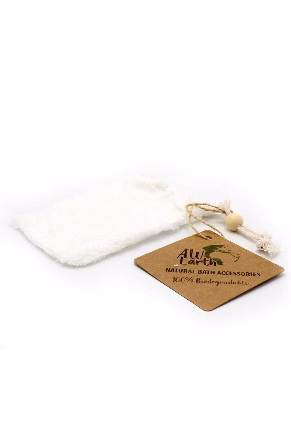 KDMD Natural Bamboo Soap Bag in White – 1