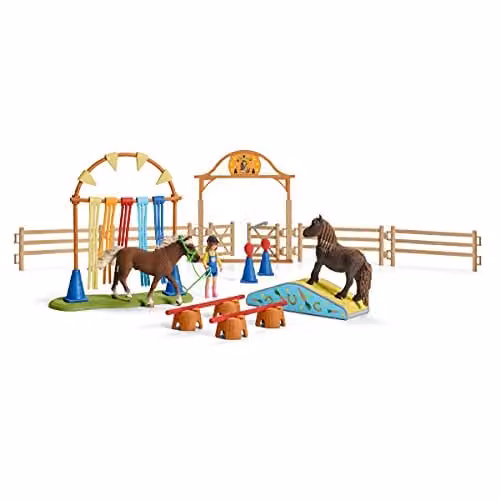 Schleich Pony Agility Training Multicolour Animal Toy Set – 1