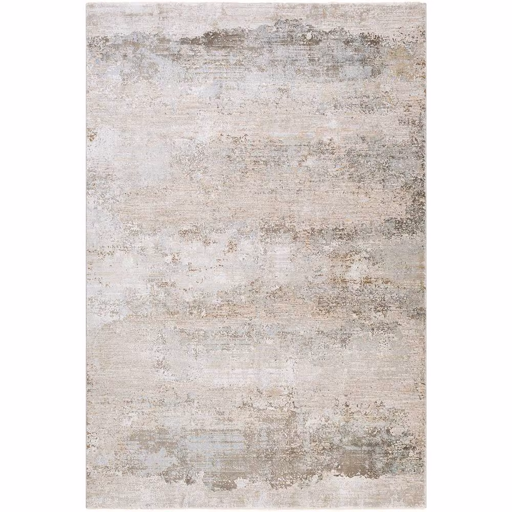 Livabliss Brunswick Modern Abstract Marble Living Room Rug with Fringes in Blue, Beige and Grey, W: 200 cm, D: 290 cm – 2
