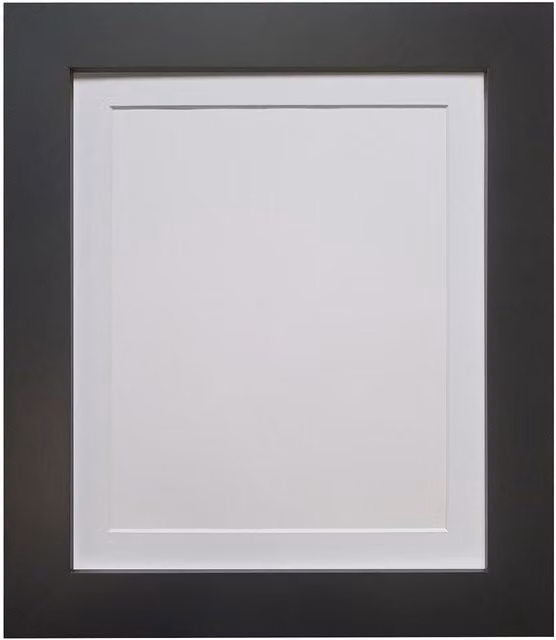 Frames & Mirrors 4U Metro Black Single Picture Frame with White Mount for A2 Images – 1