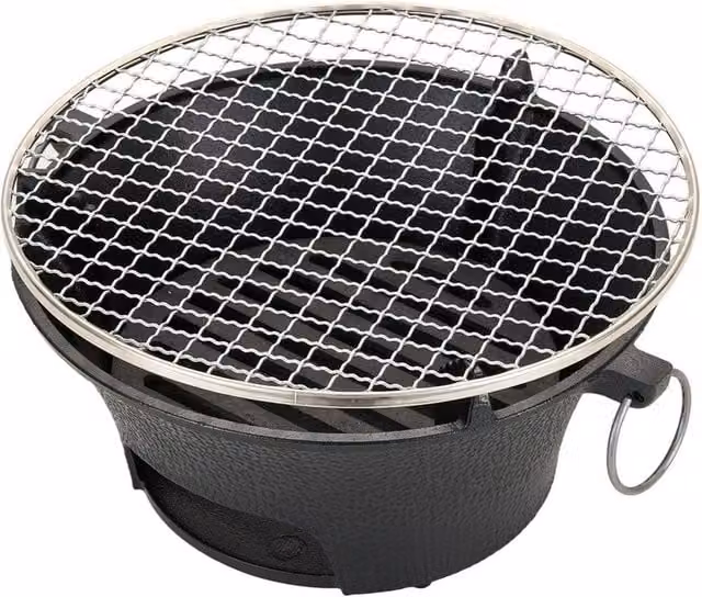 EONLION Portable Steel Tabletop Hibachi Charcoal BBQ Grill, Black, Width: 100 cm