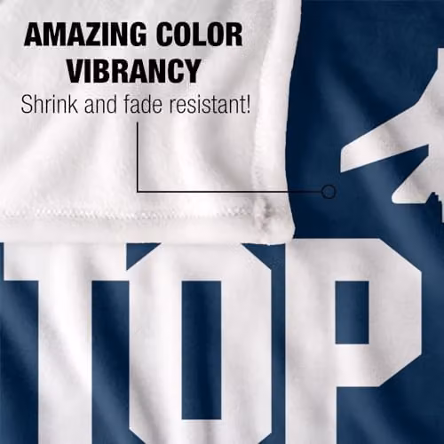 LOGOVISION Top Gun Top Dad Super Soft Fleece Throw Blanket in White and Blue, W: 152 cm, D: 127 cm – 3