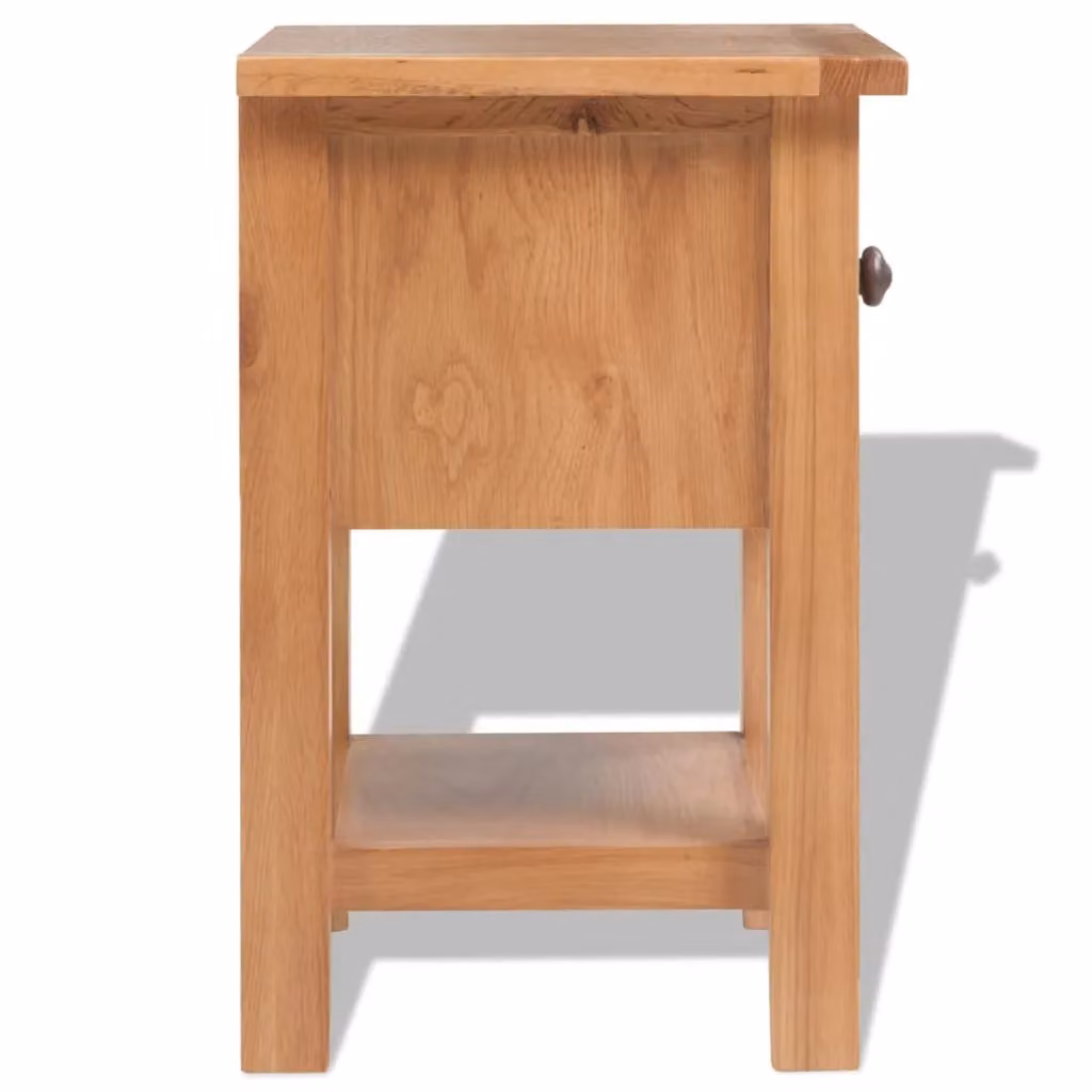 Berkfield Home Set of 2 Solid Oak Wood Nightstands in Brown, W/D/H: 36 x 30 x 47 cm – 2