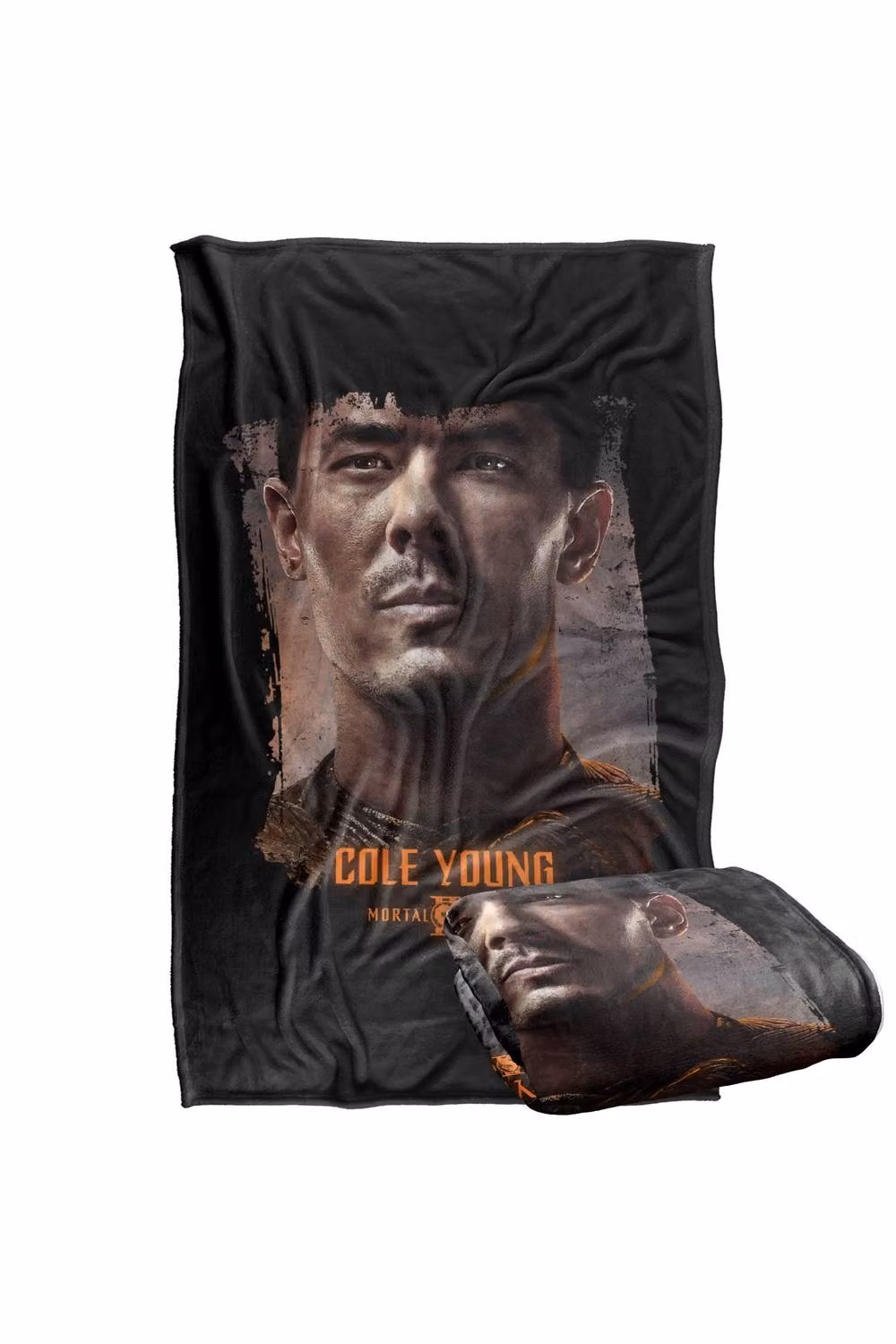 Warner Bros. Mortal Kombat 2 Cole Young Portrait Super Soft Silky Touch Throw Blanket in Black and Multicolour, Large – 2