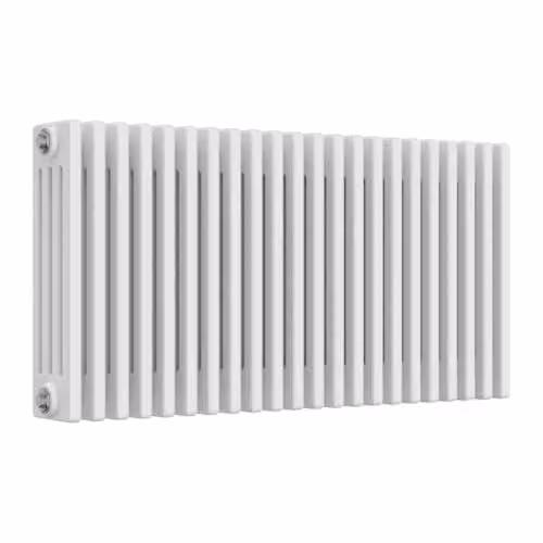 Bathroom Kingdom Reina Colona 4 Column Horizontal Traditional Steel Radiator, White, W: 119 cm – 1