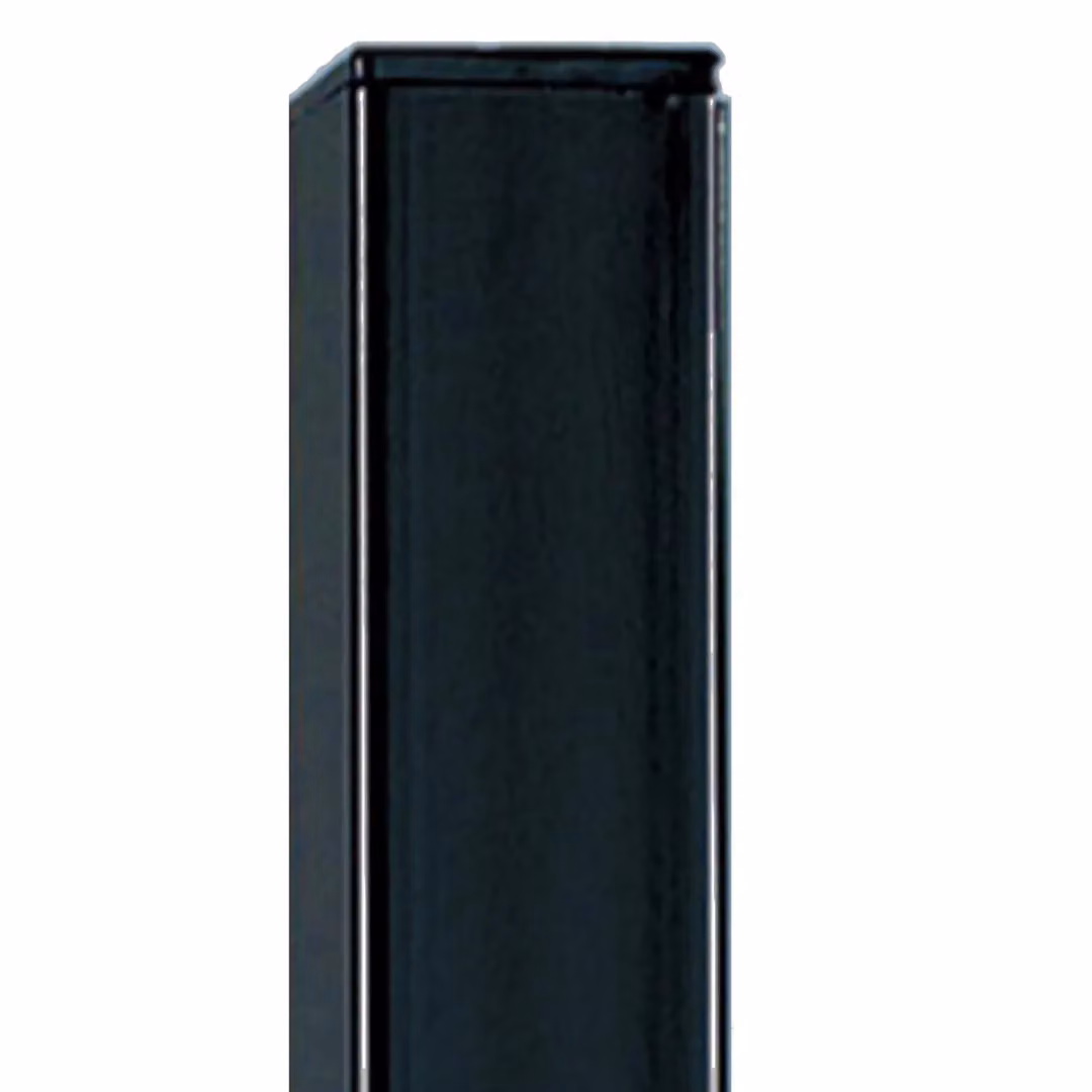 Burbage Iron Craft Square Flat Top Concrete-In Blank Post for Tall Gates, Black, W: 5 x D: 5 x H: 235 cm – 2