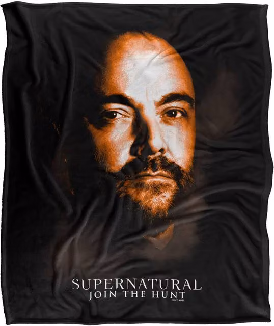 LOGOVISION Supernatural Crowley Portrait Silky Touch Super Soft Fleece Throw Blanket, Multicolour, W: 152 cm, D: 127 cm – 6