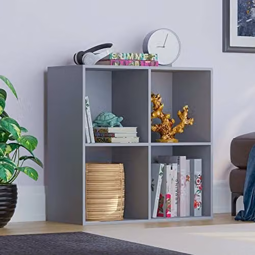 Vida Designs Durham 4 Cube Storage Organiser in Grey, W/D/H: 65.0 x 29.0 x 64.5 cm – 1
