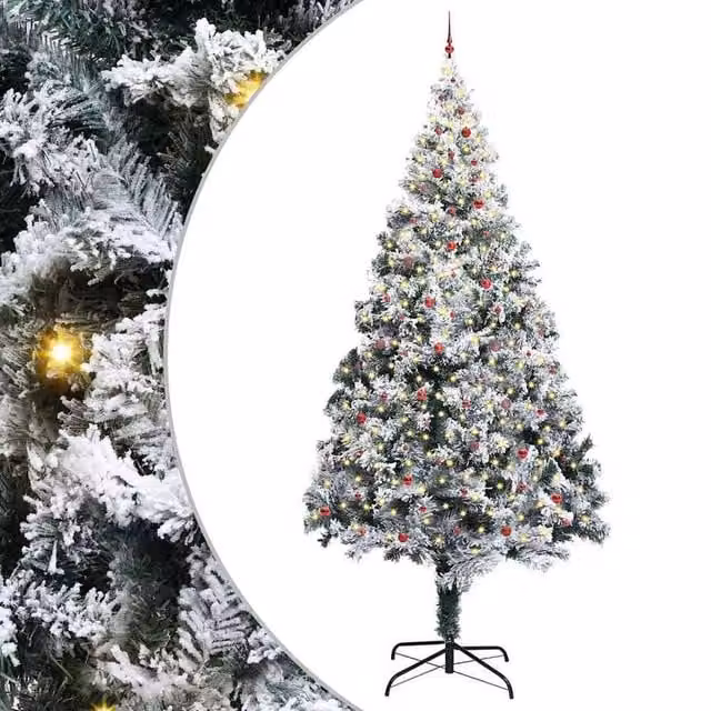 Berkfield Home Pre-lit Artificial Christmas Tree with Ball Set, Green, Height: 400 cm – 1