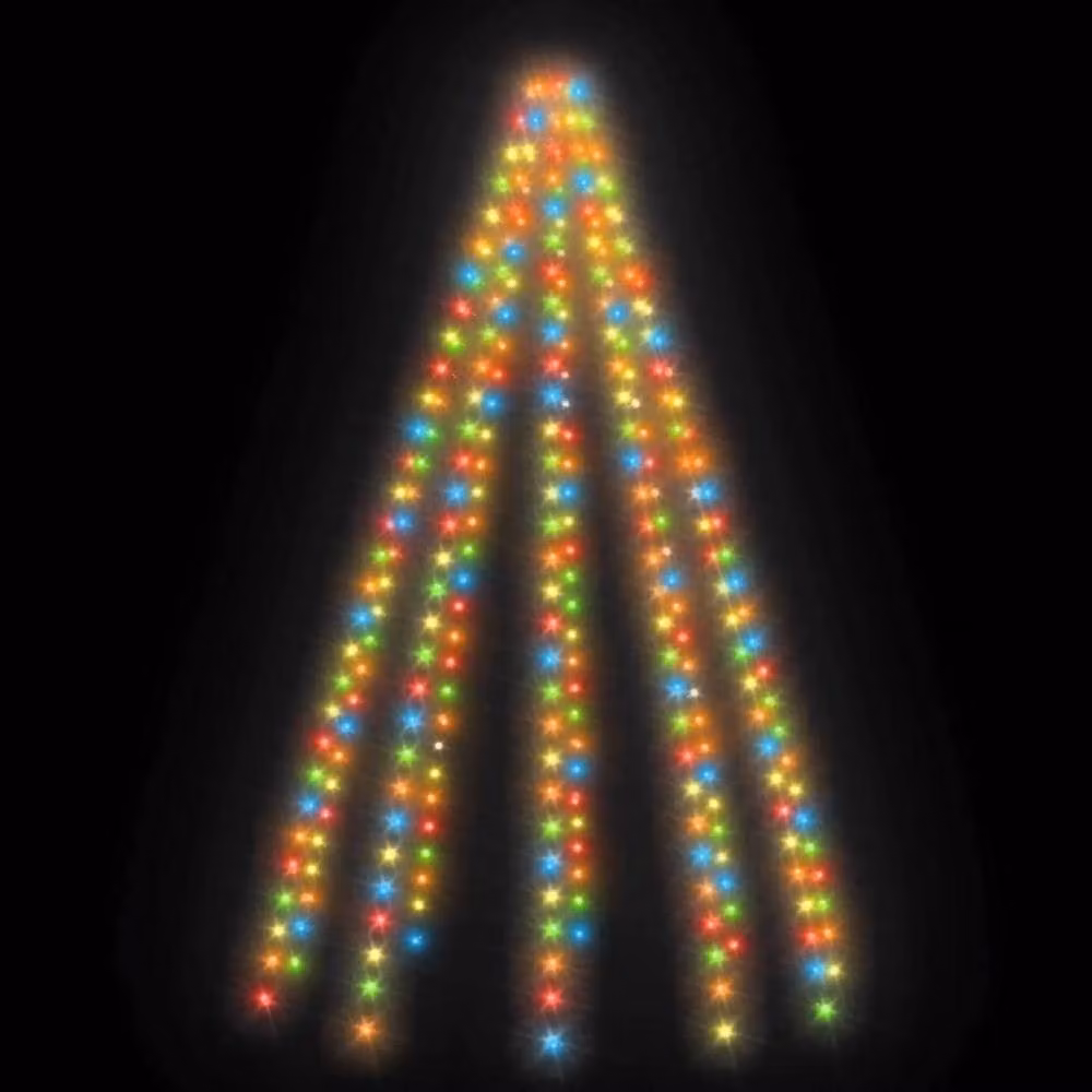 Berkfield Home Multicolour LED Christmas Tree Net Lights, 300 LEDs, 300 cm, Green – 3