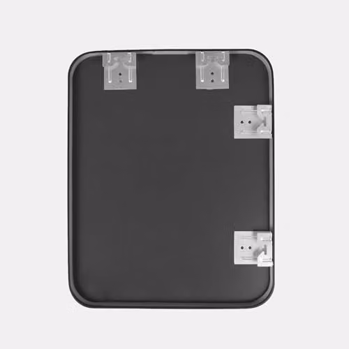 OHS Modern Rectangular Wall Mirror with Black Metal Frame, W: 54 cm, H: 42 cm – 3