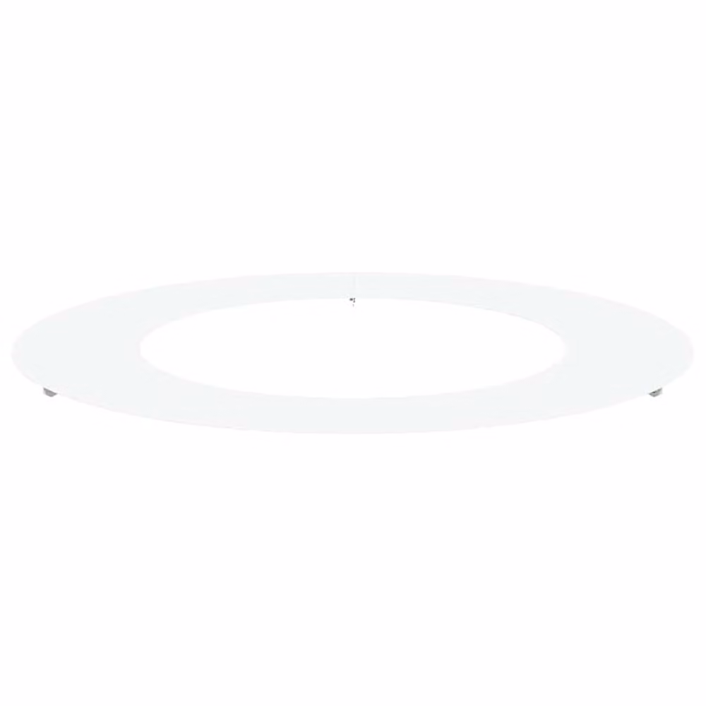 Berkfield Home Lush White Metal Planter, Diameter: 80 cm