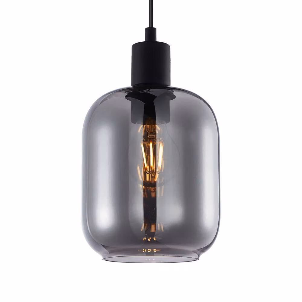 Netlighting Zona Dome Pendant Ceiling Light in Black with Transparent Glass and Height Adjustable Design – 2