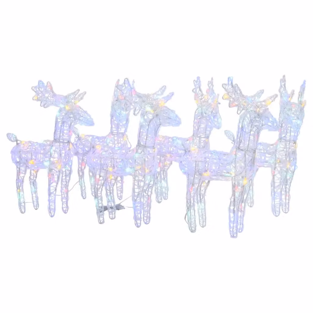 Berkfield Home Christmas Reindeer LED Garden Decorations, 6 Piece Multicolour Set with 240 LEDs – 2