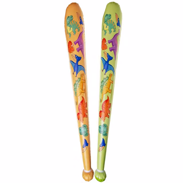 LG-Imports Single Inflatable Dinosaur Theme Bat in White