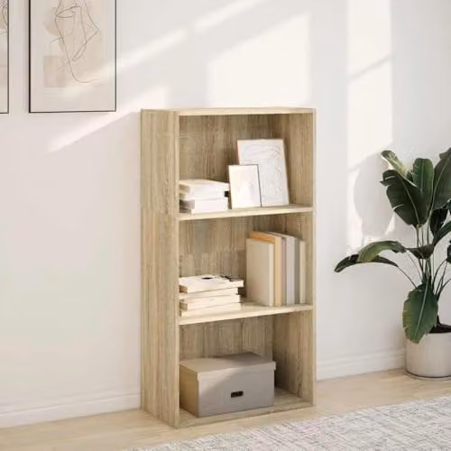 vidaXL Sonoma Oak Bookcase in Brown, W/D/H: 60 x 30 x 114 cm – 2