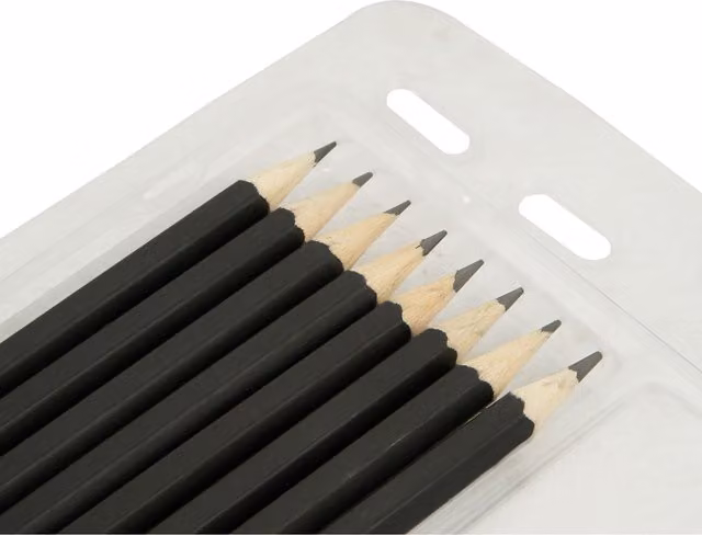 Art Studio 21 Piece Graphite Sketching Set in Black with Metal and Wood Components