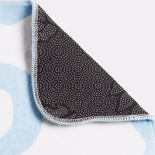 OHS Bow Print Velvet Bath Mat, Blue, W/D/H: 75 x 45 x 1 cm – 2