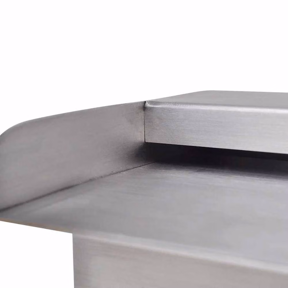 Berkfield Home Rectangular Waterfall Pool Fountain in Silver Stainless Steel, Width: 30 cm – 2