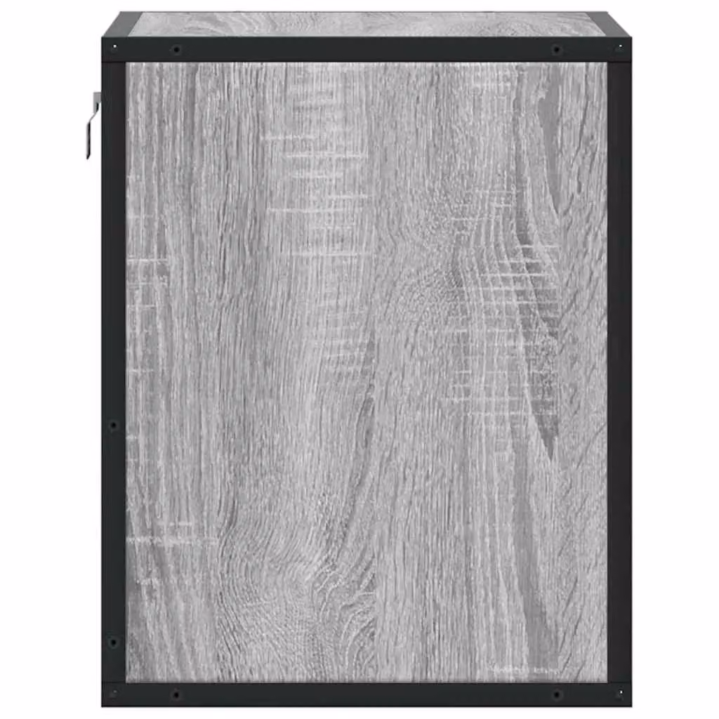 Berkfield Home Wall-mounted Bedside Cabinets, 2 Piece, Grey, W: 40 cm, D: 31 cm, H: 39.5 cm – 7