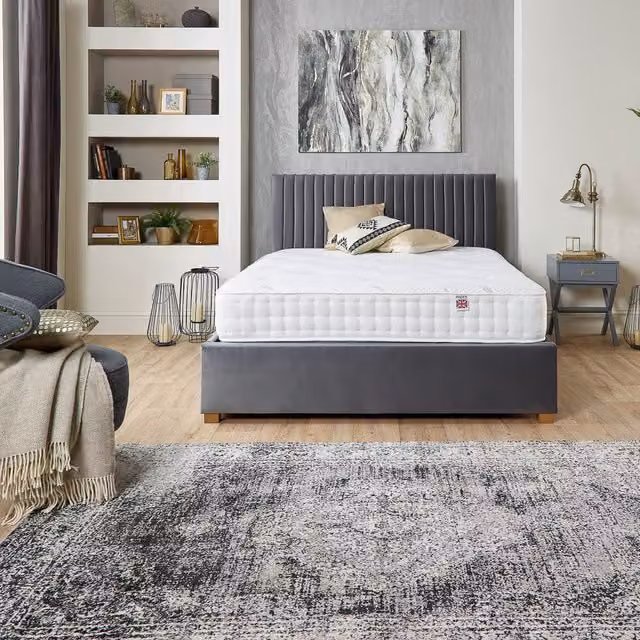Aspire Natural Symphony Pocket Mattress in White, Double, W/D/H: 140 x 200 cm
