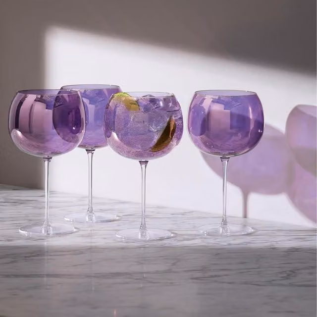 LSA Aurora Purple Glass Wine Glass